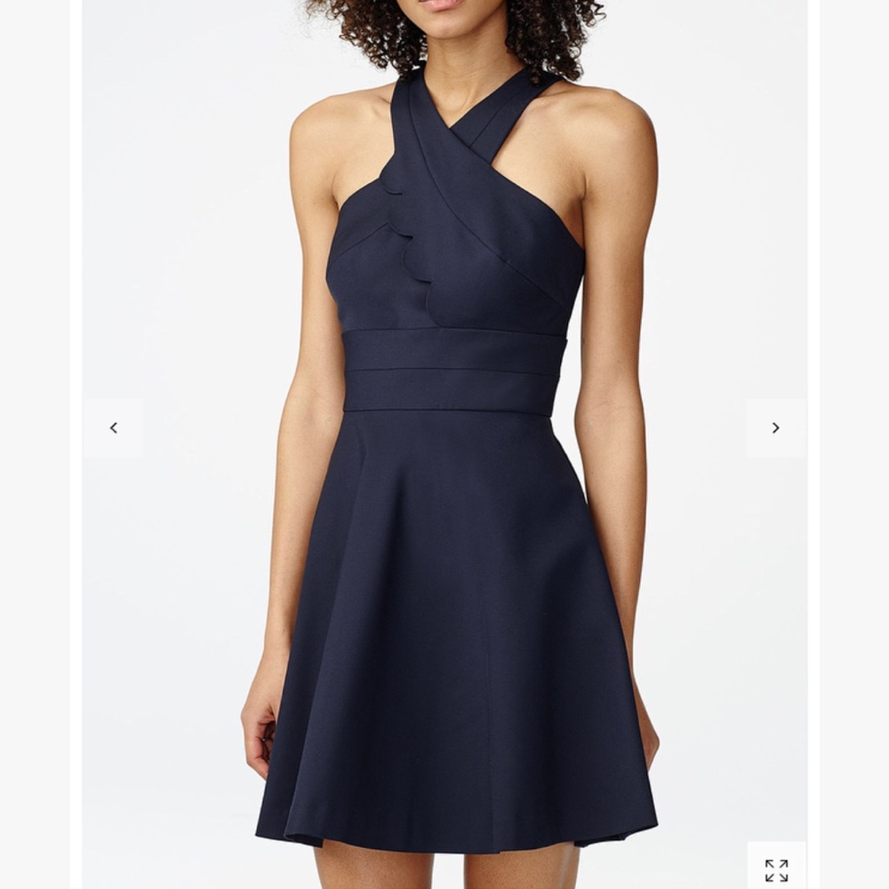 Armani Scalloped Halter Dress